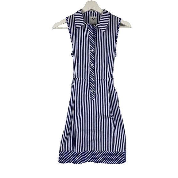 Milly Mini's Sleeveless Striped Shirt Dress size 14 - Picture 1 of 5